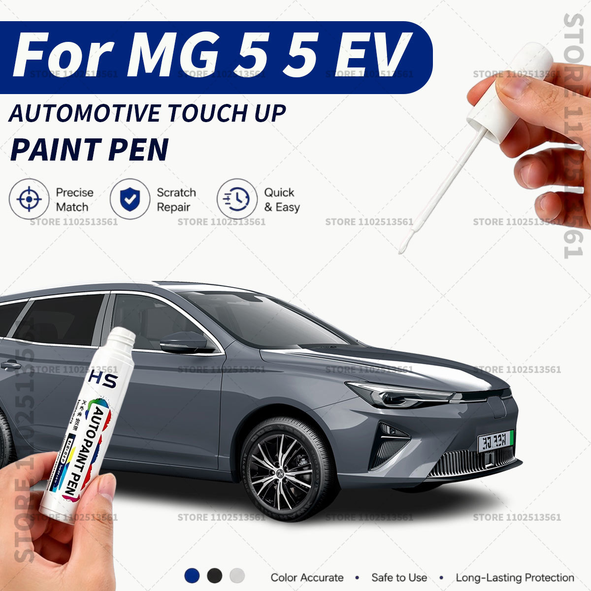 MG 모터 MG 5 5 EV 코스믹 실버 레드 펄 화이 - Car Scratch Remover Pen 리뷰 및 가격